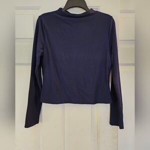 NWOT Sincerely Jules Deep Blue Long Sleeve Cropped Top